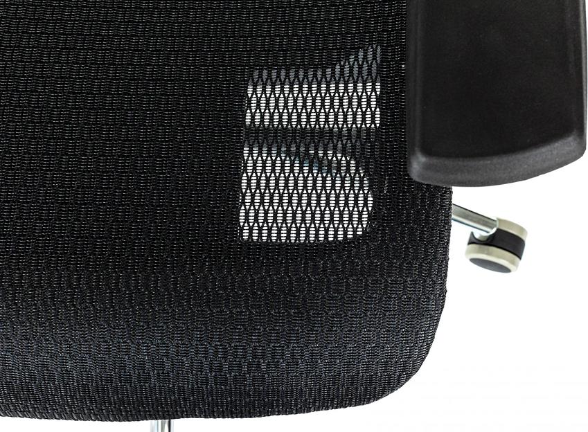 Кресло руководителя Бюрократ MC-912-H черный, сетка с подголов. крестов. металл хром фото 7