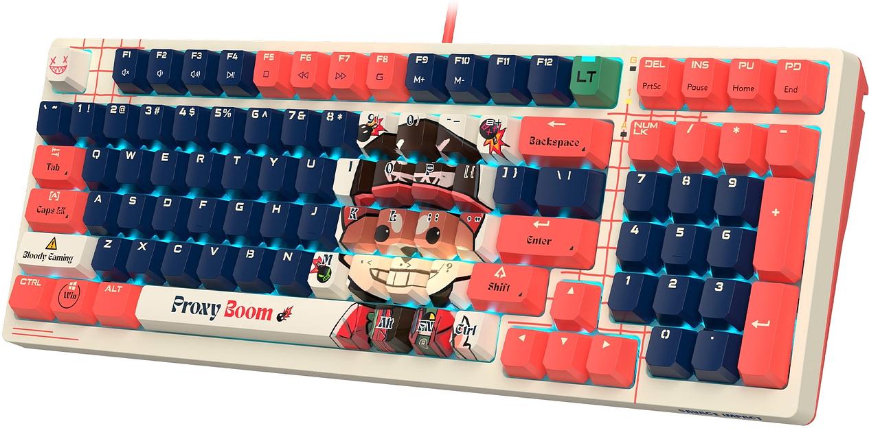 Клавиатура A4Tech Bloody AT98 Proxy Boom механическая бежевый/красный USB for gamer LED (AT98) фото 8