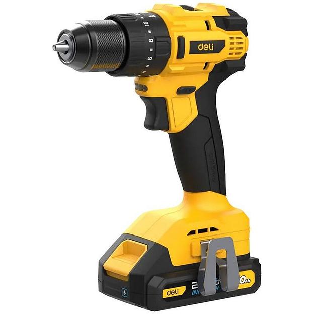 Дрель-шуруповерт аккумуляторная ударная Deli DC150 (2 АКБ*2Ач+ЗУ, 20В, 50Нм, сумка) фото 1