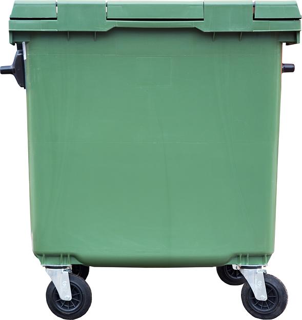 Мусорный контейнер 1100л. на колёсах  зелёный фото 5