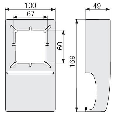 SQCN W Коробка под розетку п/р 60 мм плинтуса TCN фото 1