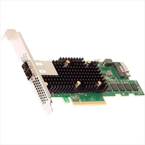 Контроллер Broadcom/LSI 9580-8I8E SGL (05-50076-00) PCIe 4.0 x8 LP, SAS/SATA/NVMe, RAID 0,1,5,6,10,50,60, 16port(1*int SFF8654 + 2*ext SFF8644), 8GB Cache, 3916ROC, RTL (05-50076-00) фото 1