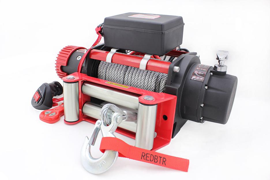 Лебедка для эвакуатора электрическая 12В 13500 lbs сталь ОПТ фото 1