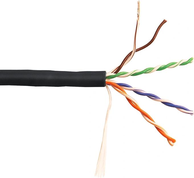 Кабель информационный Lanmaster LAN-5EUTP-PT-LSZH-BK кат.5E UTP 4 пары 24AWG LSZH внутренний 305м черный фото 2