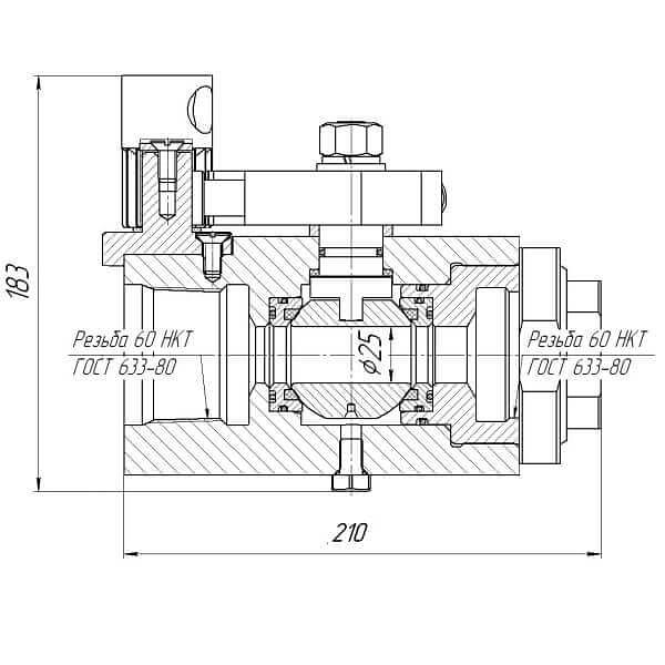 Кран шаровый АСК 25.70.000-01 фото 2