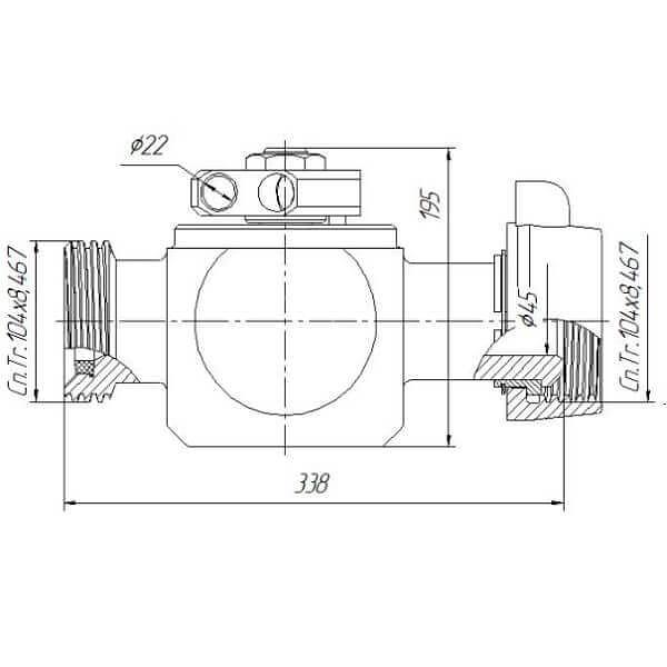 Кран пробковый АСК КП-50.110.000-01А фото 2