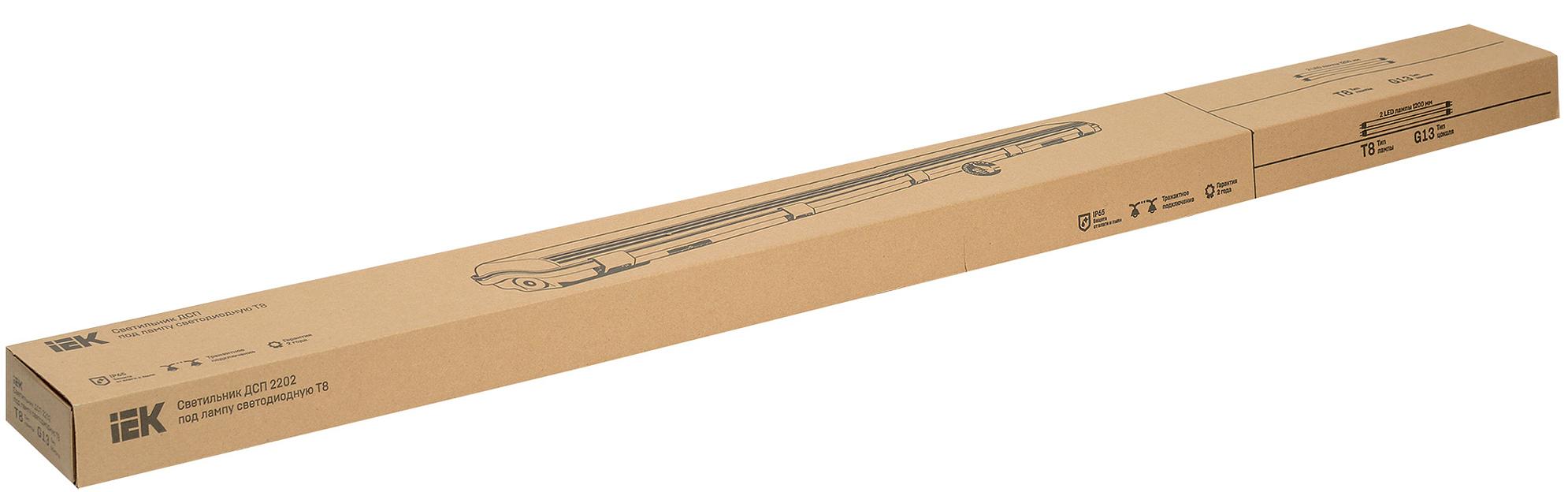 Светильник IEK серый (LDSP0-2202-2X120-K01) фото 2