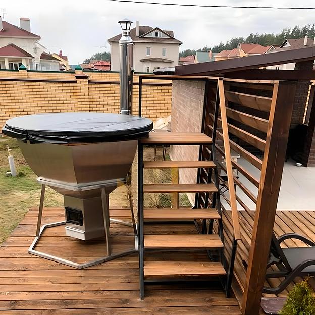 Банный чан «Титан» (с печью толщиной 3 мм, вместимость 3-5 человек) фото 1