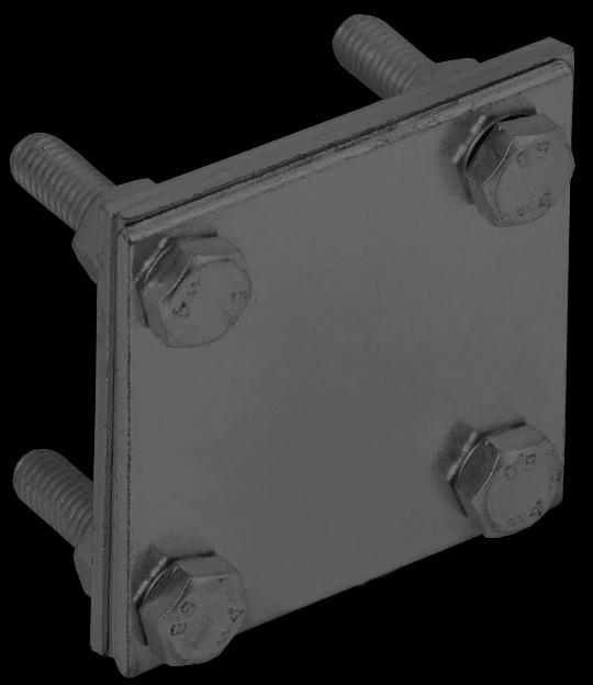 Зажим крестообразный с разделителем полоса-полоса 40мм оцинкованная сталь TD IEK фото 1
