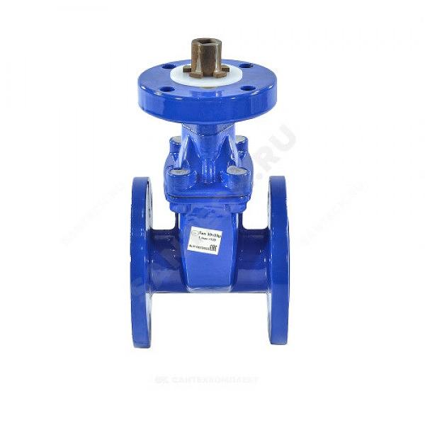 Задвижка чугун 30ч939р  МЗВ обрезиненный клин Ду 350 Ру10/16 фл под эл/привод  . фото 2