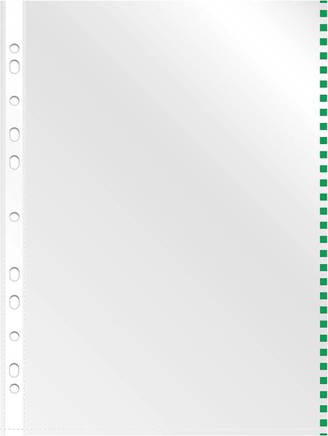 Папка-вкладыш Silwerhof Daily SD-EDGE/GRN глянцевые A4+ полипропилен 30мкм зеленый край (упак.:50шт) фото 5