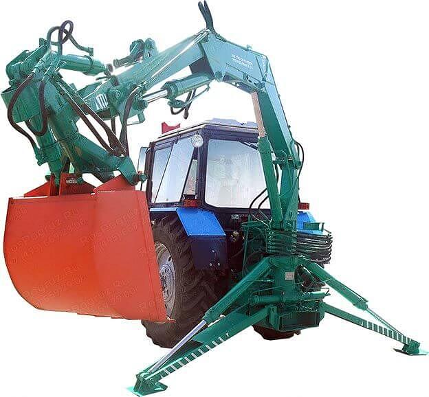 Погрузчик-экскаватор ПЭ-Ф-1БМ (отвал, грейфер) МТЗ 82.1; 1221 фото 1