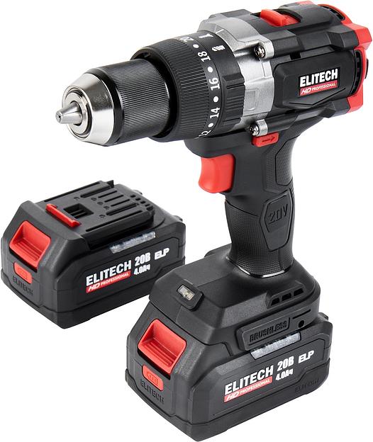 Дрель-шуруповерт Elitech CD 20BL2 (E2201.042.02) 80Вт аккум. патрон:быстрозажимной (кейс в комплекте) (205728) фото 1