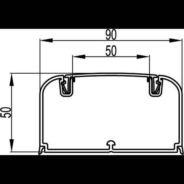 Dkc 09501 Кабель-канал 90 х 50 мм, с фронтальной крышкой ( 2 метра) фото 2