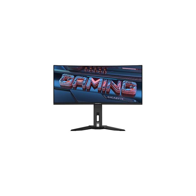 34" Монитор Gigabyte MO34WQC2, 3440x1440, OLED, 240Гц, 2хHDMI, 1хDP, изогнутый, черный [20vm0-mo34wq2bt-1ekr] фото 1