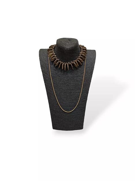 Бюст из соломы для украшений, большой 17x24x38 см, чёрный ОПТ фото 4