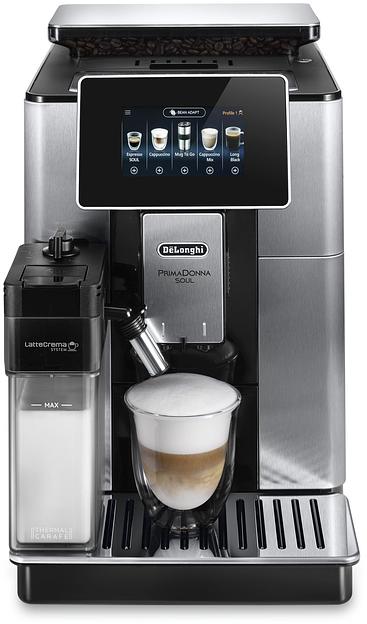 Кофемашина автоматическая DeLonghi ECAM610.75.MB черный/серебристый, исп. кофе - молотый/зерновой, 2.2 л, 1450 Вт, 19 Бар фото 1