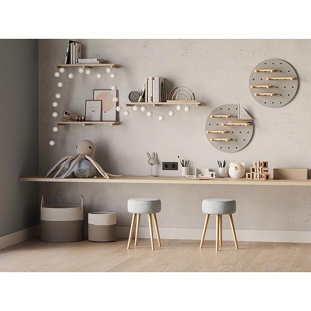 Табурет Carter, букле, серо-голубой фото 10