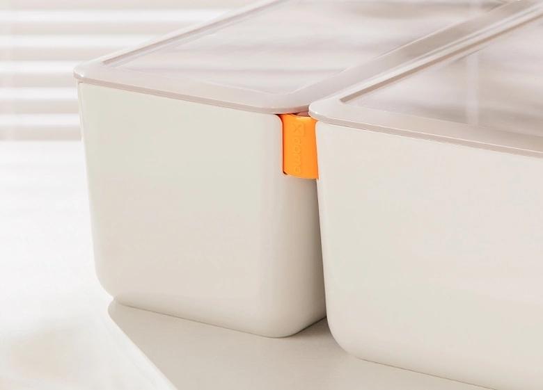 Короб для хранения Deli XDM11pink 1отд. 212x212x93.5мм розовый/серый пластик фото 2