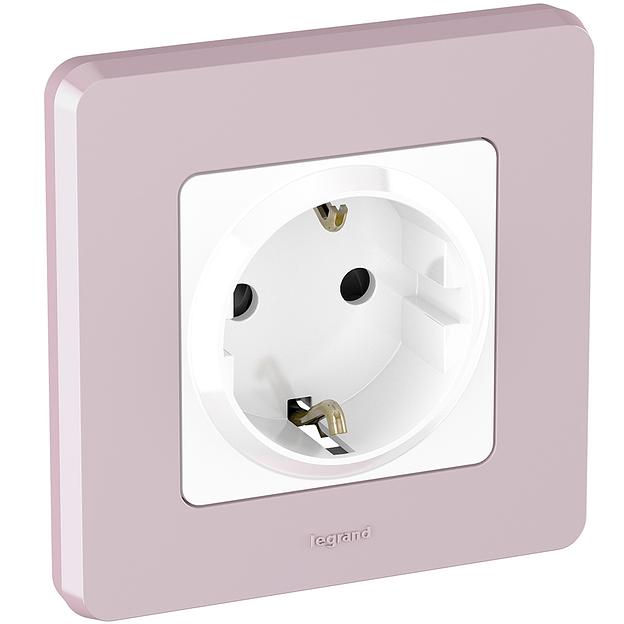 Розетка 2К+З со шторками - немецкий стандарт - 16 А - 250 В~ - INSPIRIA - белый Legrand 673730 фото 5