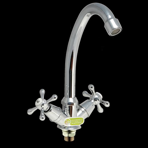 Смеситель для мойки двуручный "Juguni" с гибкой подводкой, JGN0340 фото 1