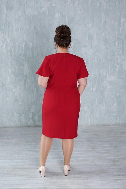 Платье красное П-0038 фото 3