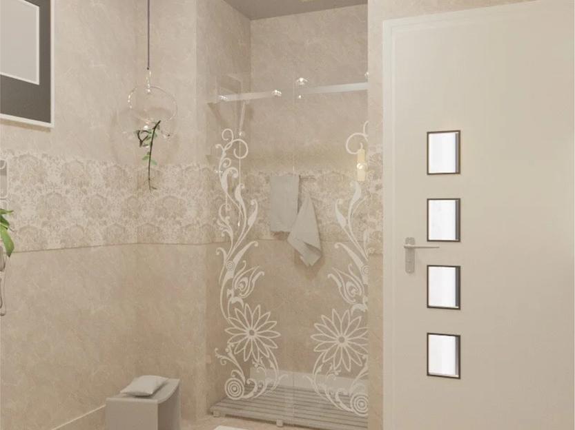 Душевое ограждение КазСтекло КС-120К с узором фото 1