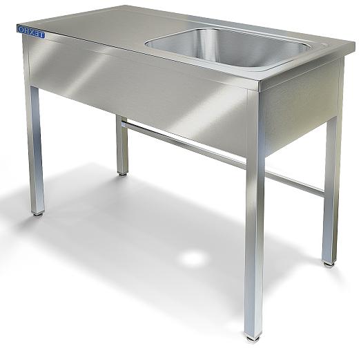 Стол разделочный без борта, с одной ванной моечной СП-530/1700П (1700x600x850 мм) фото 1