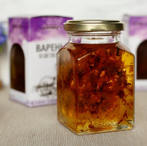 Варенье из Цветков сирени баночка в сувенирной коробочке с магнитиком 300 г/260 мл опт фото 1