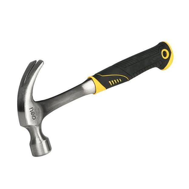 Ударно-рычажный инструмент Deli Молоток-гвоздодер цельнокованный Deli DL5072 450 гр, прорезиненныя рукоять фото 1