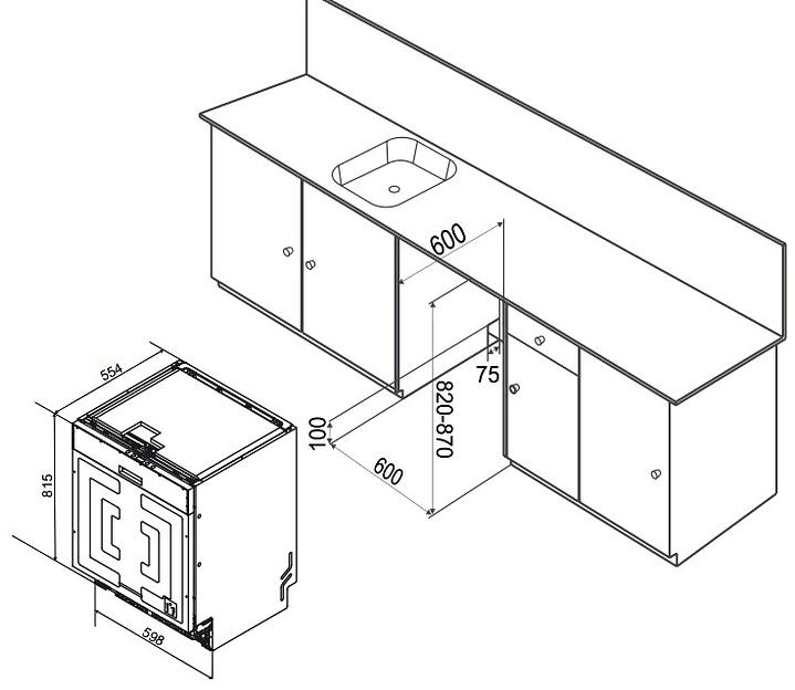 Посудомоечная машина встраив. Weissgauff BDW 6038 Touch Inverter Autoopen Infolight полноразмерная фото 5