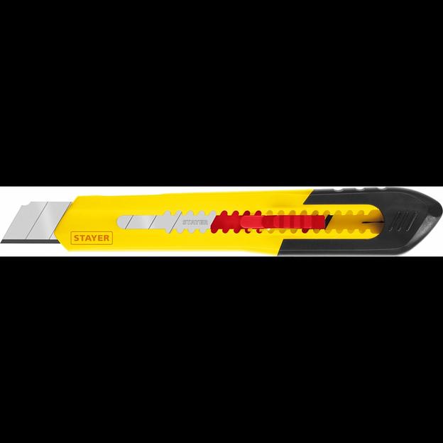 Нож STAYER из АБС пластика QUICK-18, сегмент. лезвия 18 мм фото 1