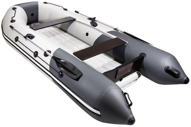 Лодка Таймень NX 3400 НДНД PRO, 3400*1600*450 мм., цвет: серый-графит фото 2