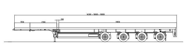 Четырехосный полуприцеп с телескопической вставкой фото 2