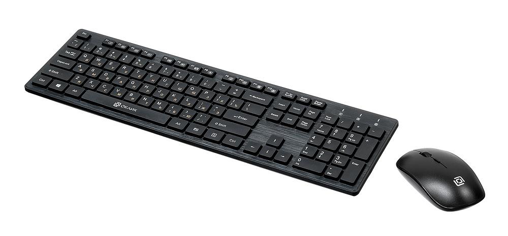 Клавиатура + мышь Оклик 240M клав:черный мышь:черный USB беспроводная slim Multimedia фото 2