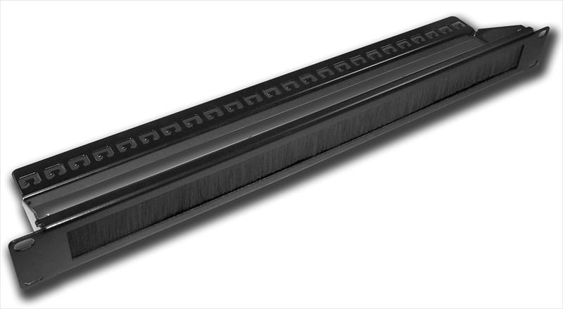 Кабельный органайзер 19" c щеточным вводом с задней скобой, 1U (LAN-ORG/BPSB-1U) фото 1