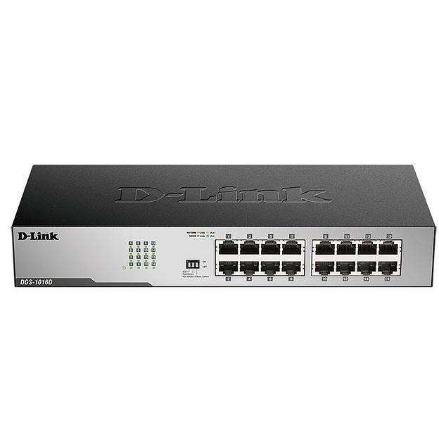 D-Link DGS-1016D/J1A Неуправляемый коммутатор с 16 портами 10/100/1000Base-T фото 1