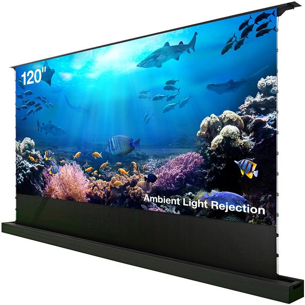 Экран Cactus 148x263см FloorRising CS-PSFRALR-263X148 16:9 напольный рулонный черный (моторизованный привод) фото 1