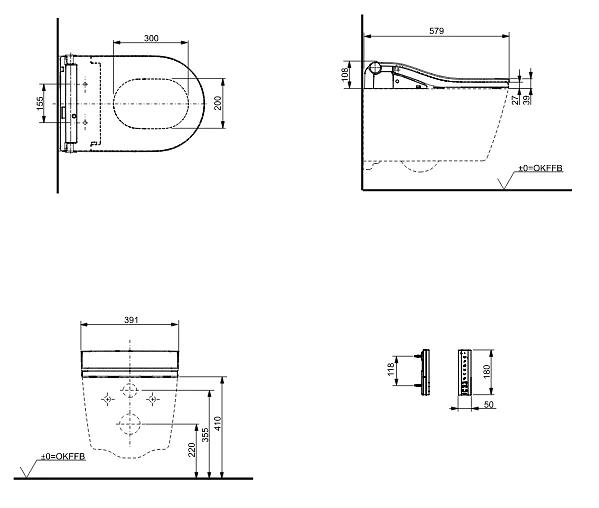 Сиденье-биде TOTO Washlet RW с пультом дистанционного управления опт фото 2