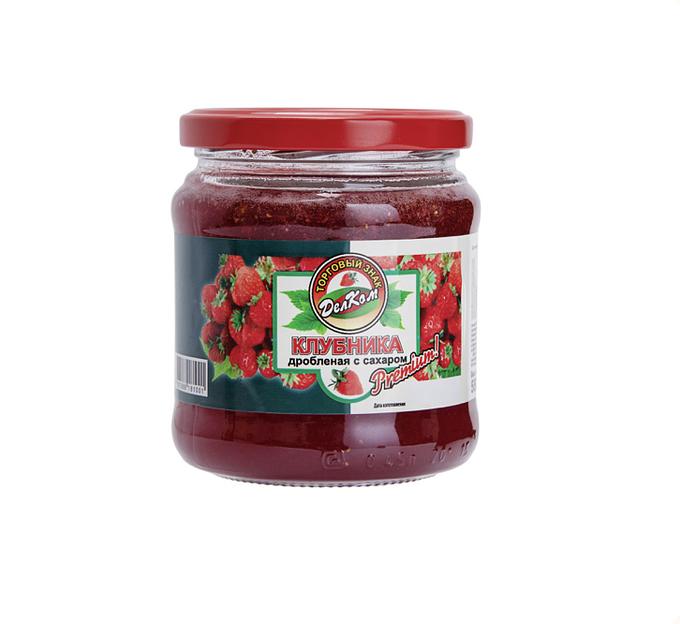 Клубника дробленая с сахаром, опт фото 1