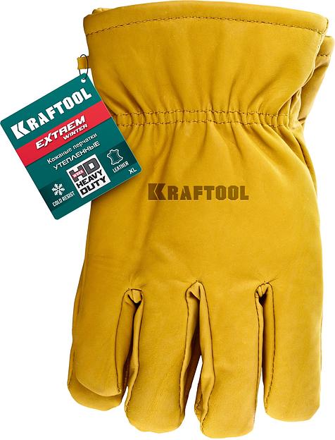 KRAFTOOL EXTREM Winter, XL (10) утеплённые кожаные рабочие перчатки (1137-XL) фото 5