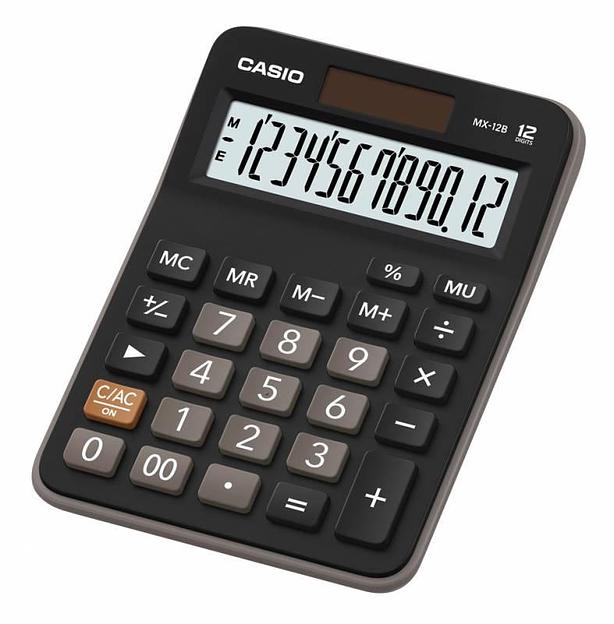 Калькулятор настольный CASIO MX-12B-W-EC фото 1