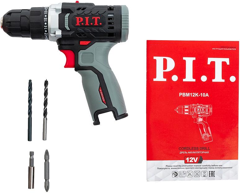 Дрель P.I.T. PBM12K-10A X-DRIVER SOLO патрон:быстрозажимной реверс (PBM12K-10A) фото 10