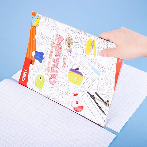 Пленка Deli EH830 Macaron для книги (набор 10шт) ПП 80мкм гладкая прозр. 360х500мм фото 6