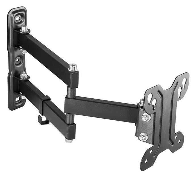 Кронштейн для телевизора Ultramounts UM 896 черный 13"-27" макс.30кг настенный поворотно-выдвижной и наклонный фото 1