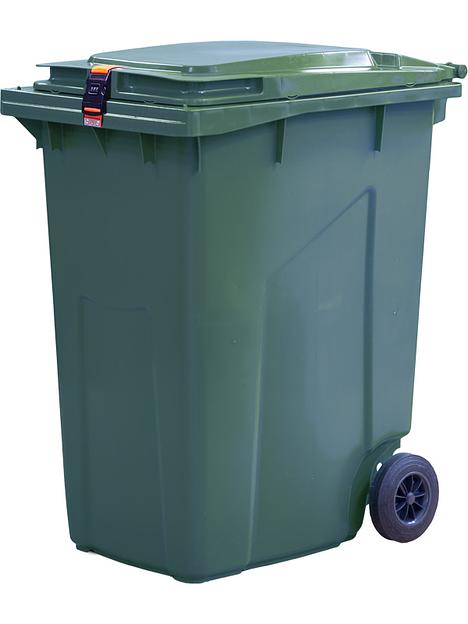 Мусорный контейнер п/э 360л. с кодовым замком светло-зелёный фото 1