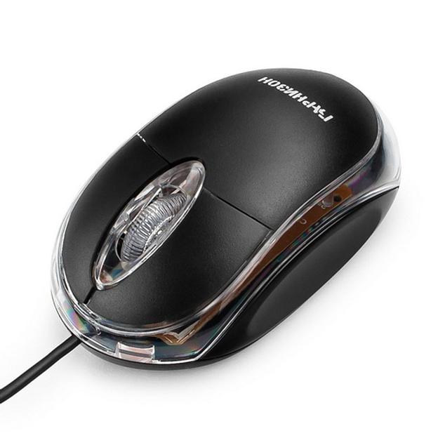 Мышь Гарнизон GM-100, USB, чип- Х, черный, 1000 DPI, 2кн.+колесо-кнопка фото 3