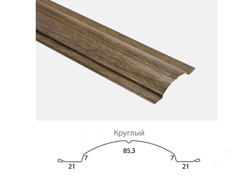 Круглый штакетник цвет дерева фото 1