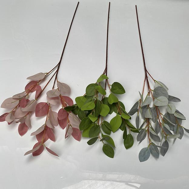 Искусственные цветы Ветка эвкалипта, шелк, 70 см, опт фото 1