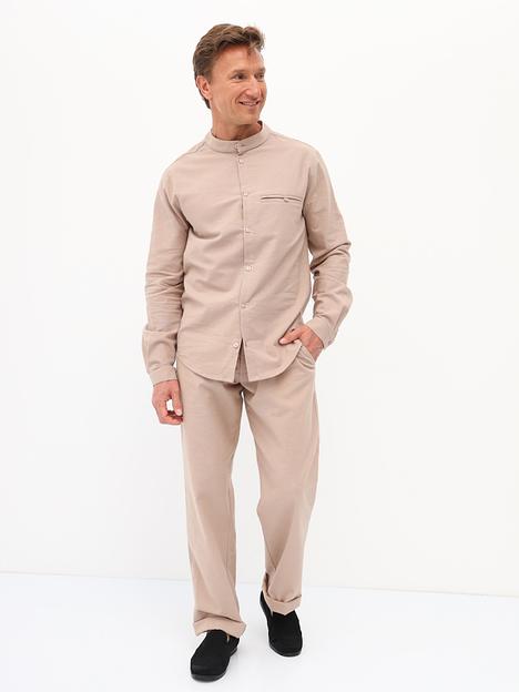 Мужские брюки из льна «Бежевые», Опт фото 1